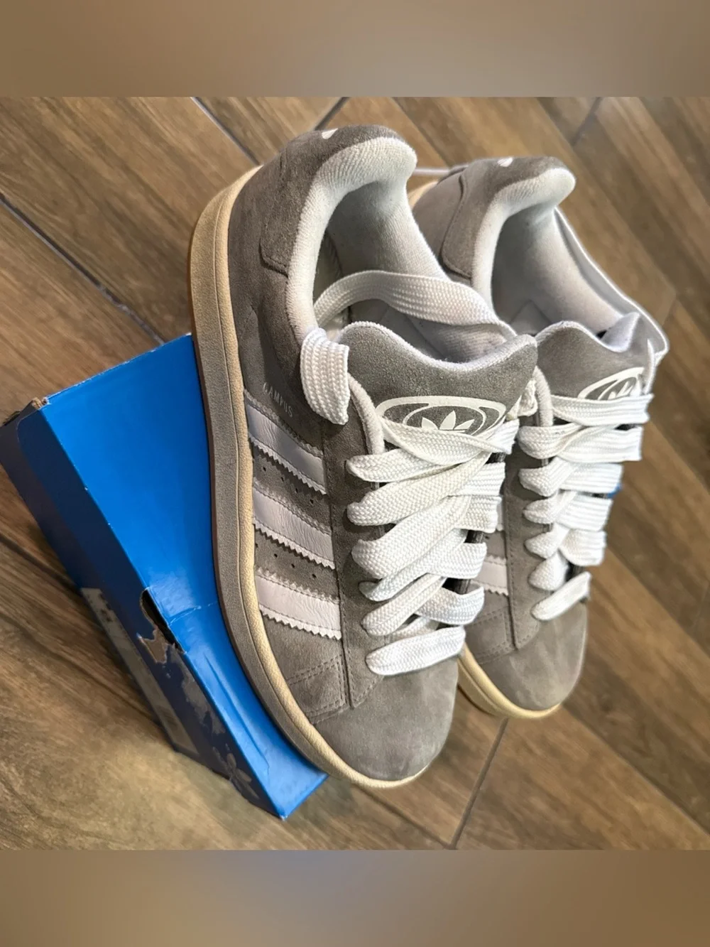 adidas Campus 00s - Grey Three /Cloud White - Mens - HQ8707 Size 8 (No Insoles )